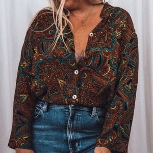 🖤Vintage Clio Kaleidoscope Oversized Top